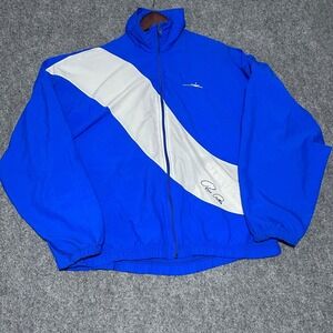 Vintage Rick Petino Collection Windbreaker Jacket XL Blue White 90s Retro Action